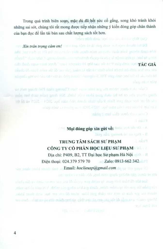 TUYỂN CHỌN ĐỀ THI HỌC SINH GIỎI 9 VÀ THI VÀO LỚP 10 CHUYÊN TOÁN (Theo Chương trình GDPT mới)